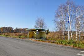 Автобусная остановка от дачного посёлка